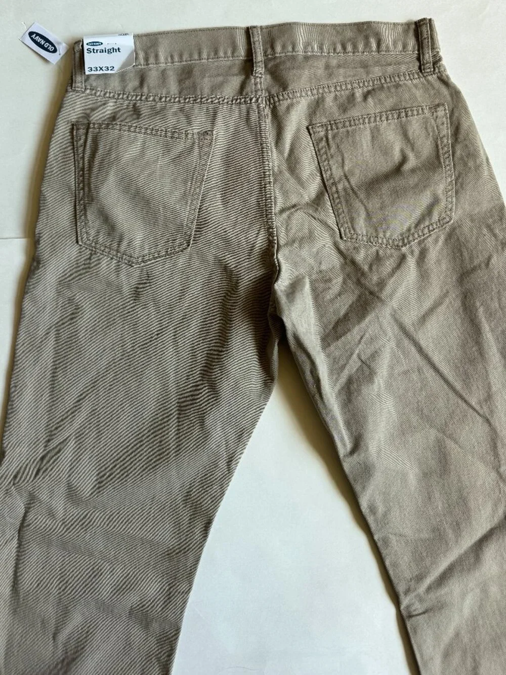 NWT Men's Old Navy Straight Leg 5 Pocket Pants Size 33 x 32 Stone Beige